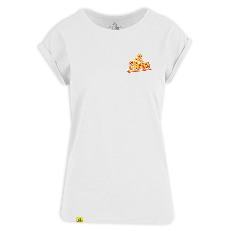 13Stitches Clothing Logo girlie shirt white weiss  tshirt shirt tattoo design clothing apparel fashion taetowierung streetwear girls damen  frauen maedchen fairwear bio vegan organic germany, fashion brand independent label Klamotten Marke alternative fashion tattoo inspired
