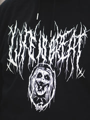 13stitches death metal design life is great on a black unisex hoodie