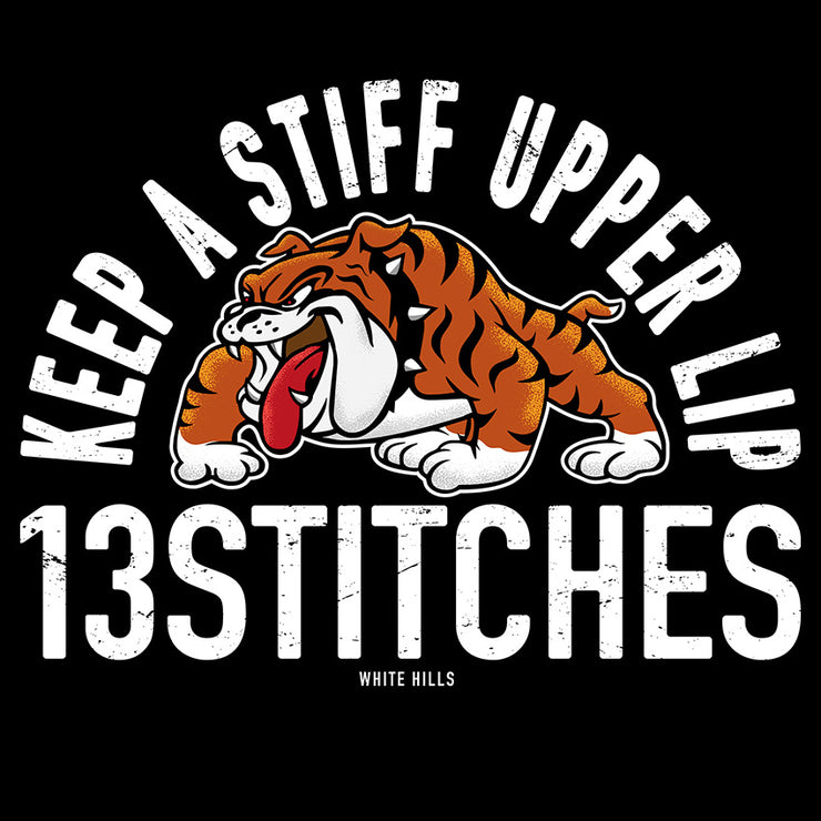 13Stitches Clothing  stiff upper lip bulldog bulldogge t-shirt black schwarz  tshirt shirt tattoo design