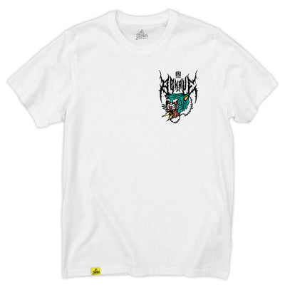 13Stitches Clothing, behave, tiger, death metal, black metal, weißes T-Shirt, white tshirt, weiß, Tee, shirt, tattoo design, tattoo clothing, tattoo apparel, tattoo motiv, tätowierung, streetwear, unisex, boys, girls, Damen, Herren, Frauen, Maenner, Fairwear, Bio Baumwolle, vegan, tattoo fashion germany, fashion brand, independent label, Klamotten Marke, alternative fashion