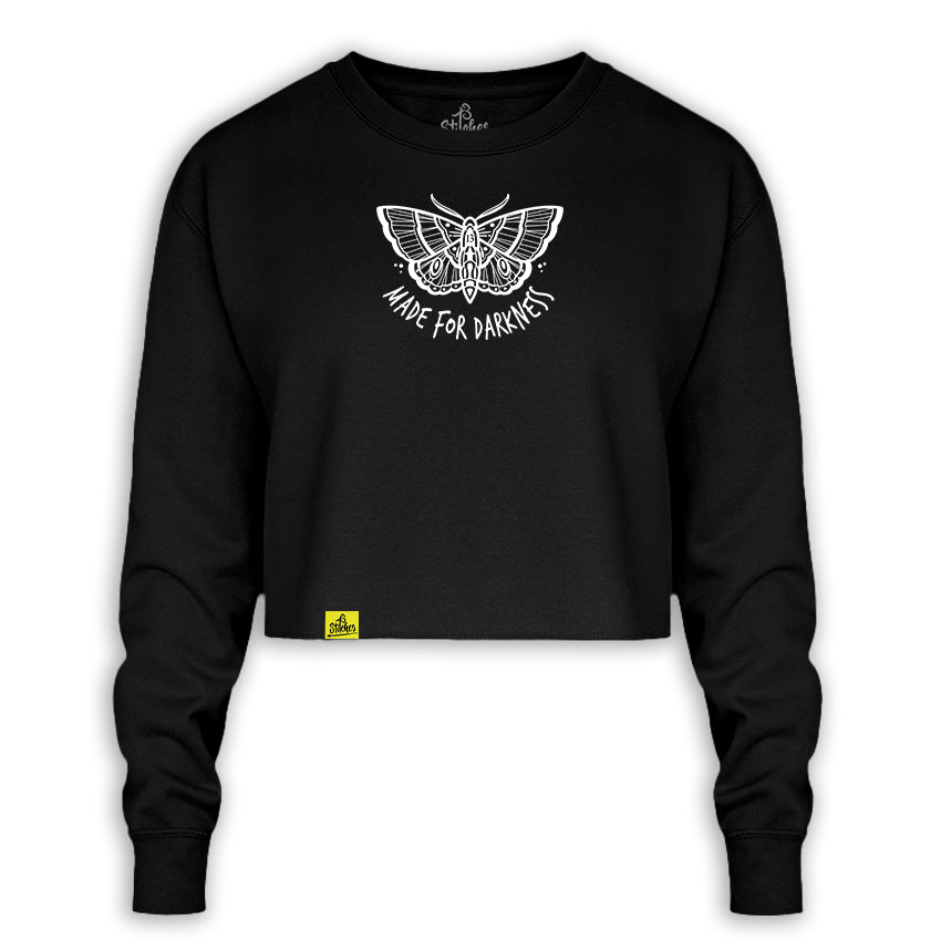 13STITCHES I MADE FOR DARKNESS Crop Sweatshirt Tattoo Clothing 13STITCHES CLOTHING