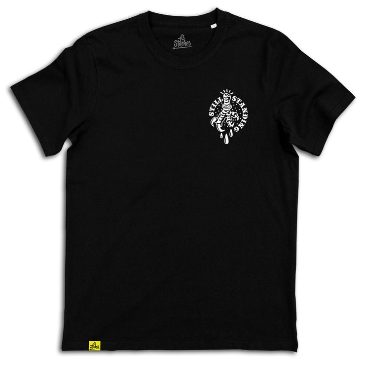 13Stitches Clothing, still standing, chicken claw, hühnerkralle, schwarzes T-Shirt, black tshirt, schwarz, Tee, shirt, tattoo design, tattoo clothing, tattoo apparel, tattoo motiv, tätowierung, streetwear, unisex, boys, girls, Damen, Herren, Frauen, Maenner, Fairwear, Bio Baumwolle, vegan, tattoo fashion germany, fashion brand, independent label, Klamotten Marke, alternative fashion