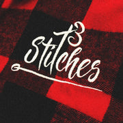 13stitches-red-black-flannel-shirt-hemd-stickerei-embroidery