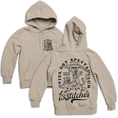 13Stitches Clothing tiger aligator crocodile circus woman skull hoodie black schwarz kapuzenpullover kapu kapuzenpulli Pullover Sweater Sweatshirt tattoo design clothing apparel 