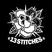 13Stitches Clothing, Rose Logo unisex, traditional tattoo design of a rose